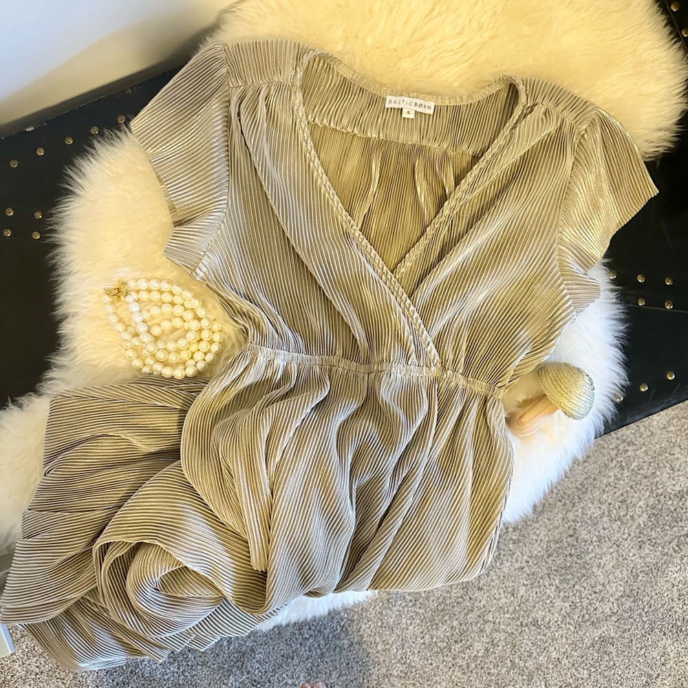 Baltic Born Gold Maxi Dress